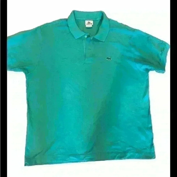 Lacoste Polo Shirt Mens 8 Green Rugby Preppy Casual Crocodile Logo Collared - Picture 2 of 4
